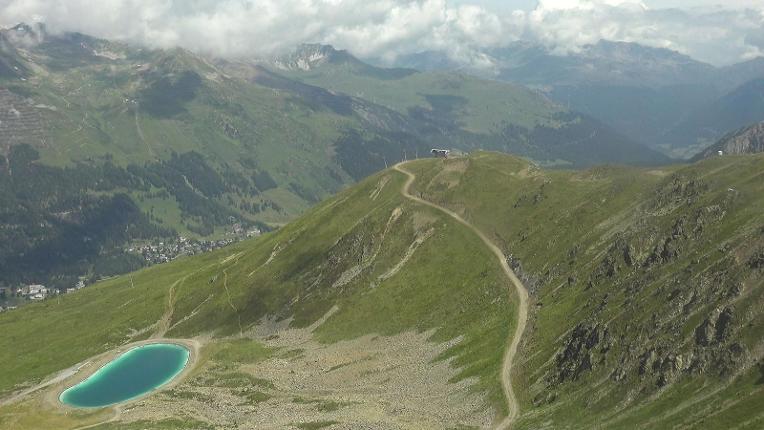 Webcam Davos Jakobshorn: Blick Brämabüel