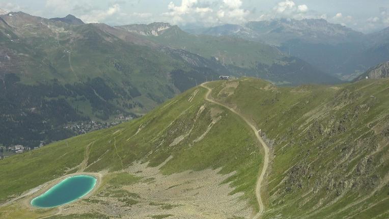 Webcam Davos Jakobshorn: Blick Brämabüel