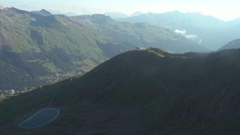 Webcam Davos Jakobshorn: Blick Brämabüel