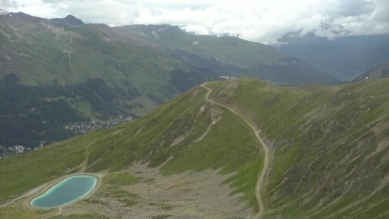 Webcam Davos Jakobshorn: Blick Brämabüel