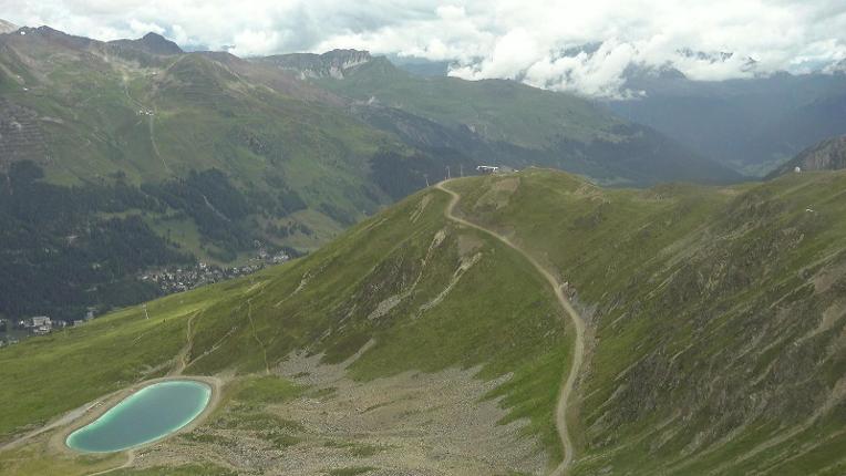Webcam Davos Jakobshorn: Blick Brämabüel