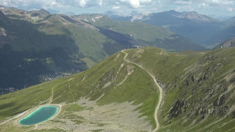 Webcam Davos Jakobshorn: Blick Brämabüel