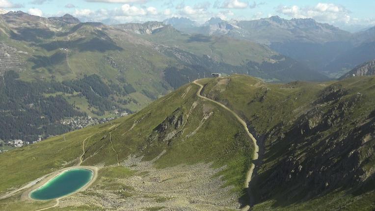 Webcam Davos Jakobshorn: Blick Brämabüel