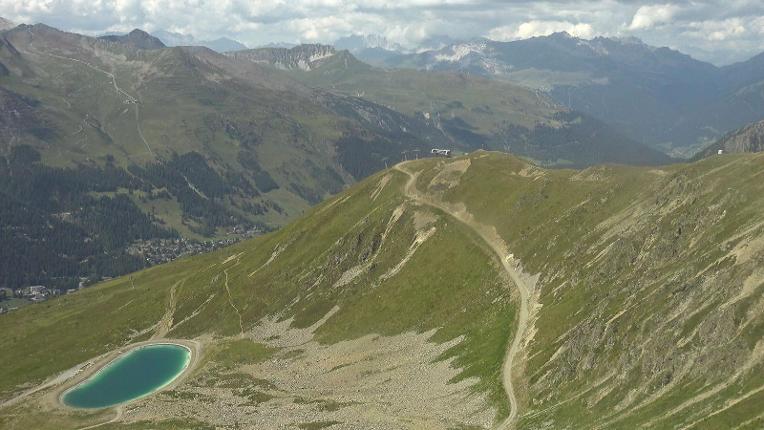Webcam Davos Jakobshorn: Blick Brämabüel