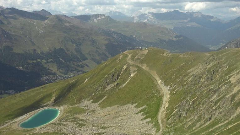 Webcam Davos Jakobshorn: Blick Brämabüel