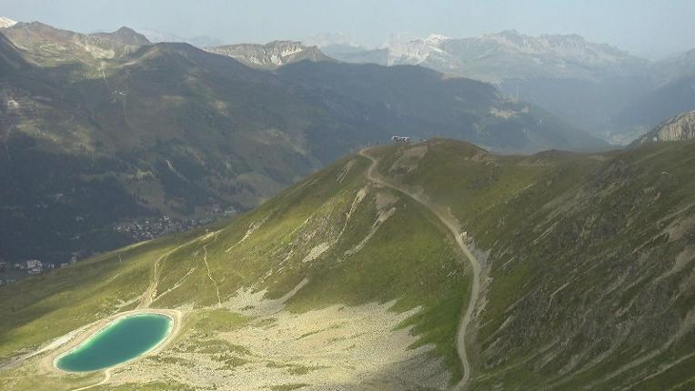 Webcam Davos Jakobshorn: Blick Brämabüel