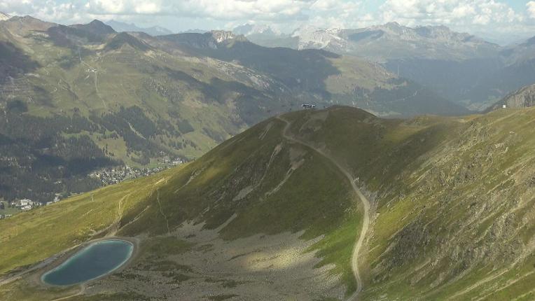 Webcam Davos Jakobshorn: Blick Brämabüel