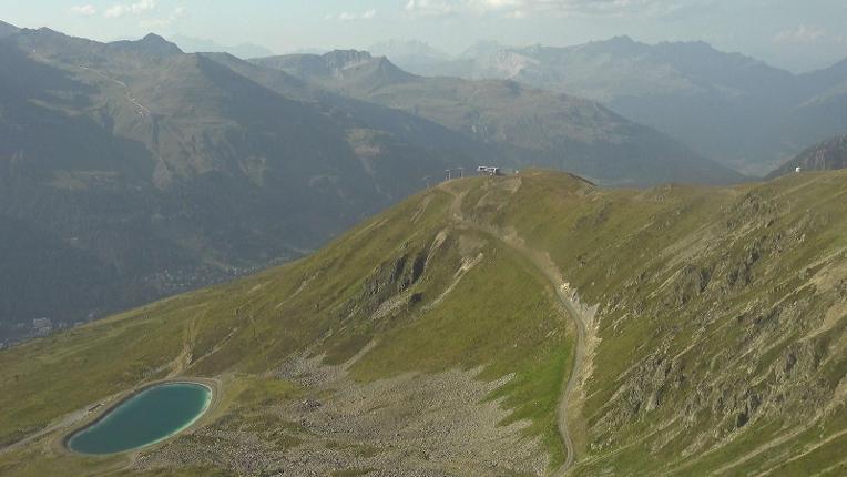 Webcam Davos Jakobshorn: Blick Brämabüel