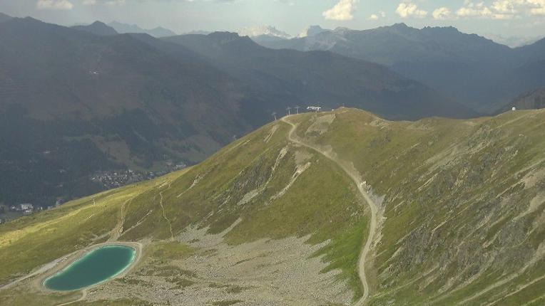 Webcam Davos Jakobshorn: Blick Brämabüel