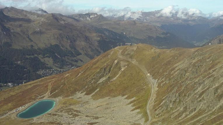 Webcam Davos Jakobshorn: Blick Brämabüel
