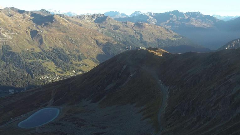 Webcam Davos Jakobshorn: Blick Brämabüel