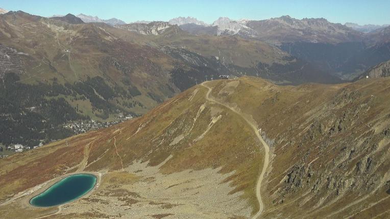 Webcam Davos Jakobshorn: Blick Brämabüel