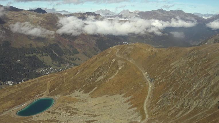 Webcam Davos Jakobshorn: Blick Brämabüel