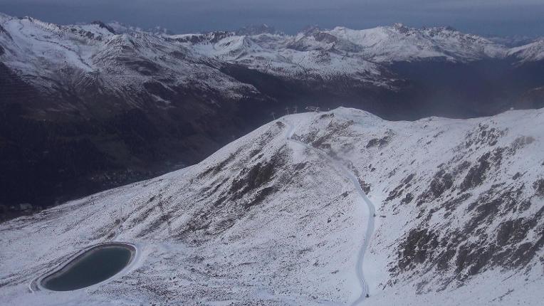 Webcam Davos Jakobshorn: Blick Brämabüel