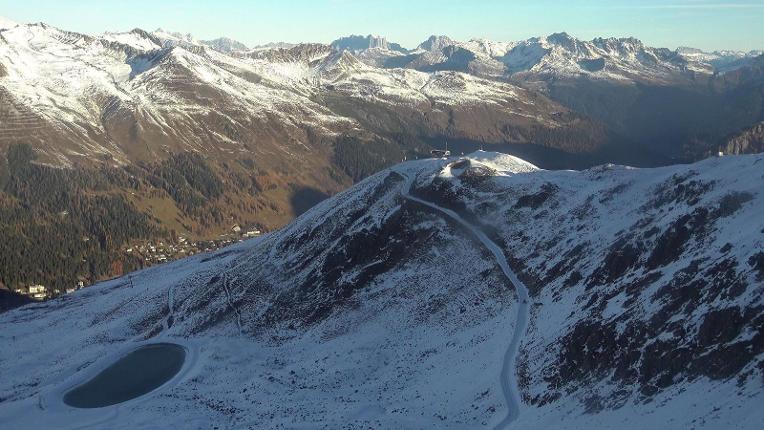 Webcam Davos Jakobshorn: Blick Brämabüel