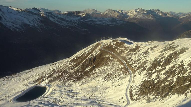 Webcam Davos Jakobshorn: Blick Brämabüel