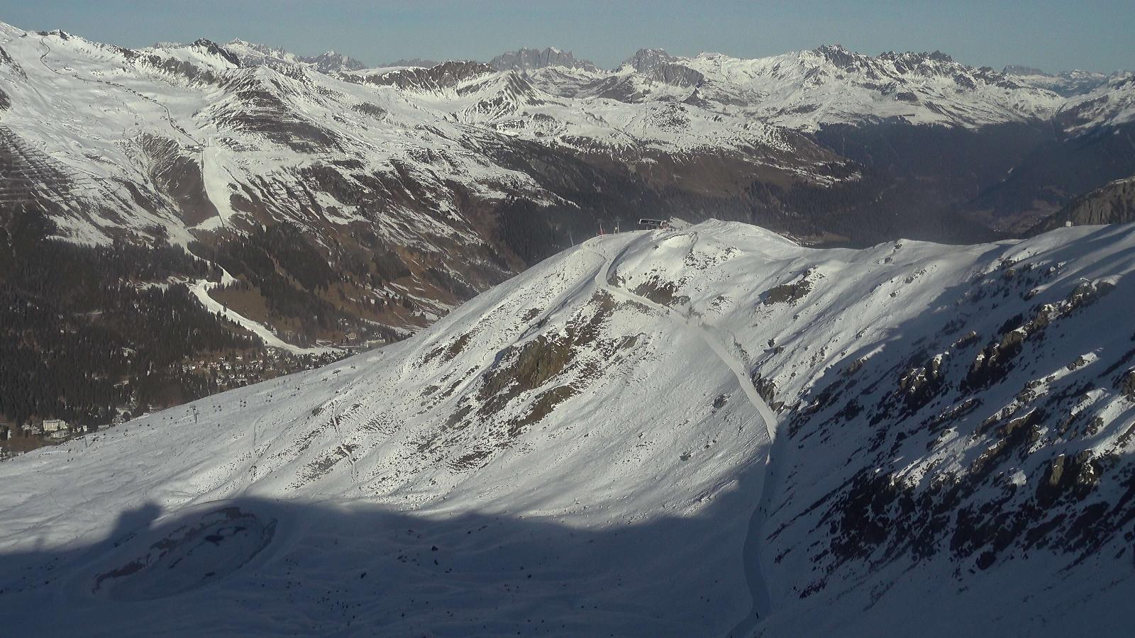 Webcam Davos Jakobshorn: Blick Brämabüel