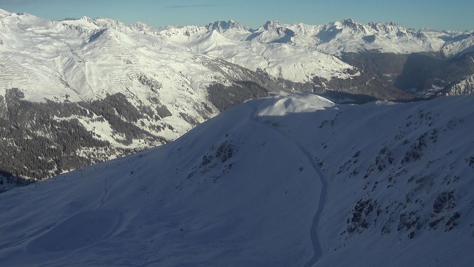 Webcam Davos Jakobshorn: Blick Brämabüel