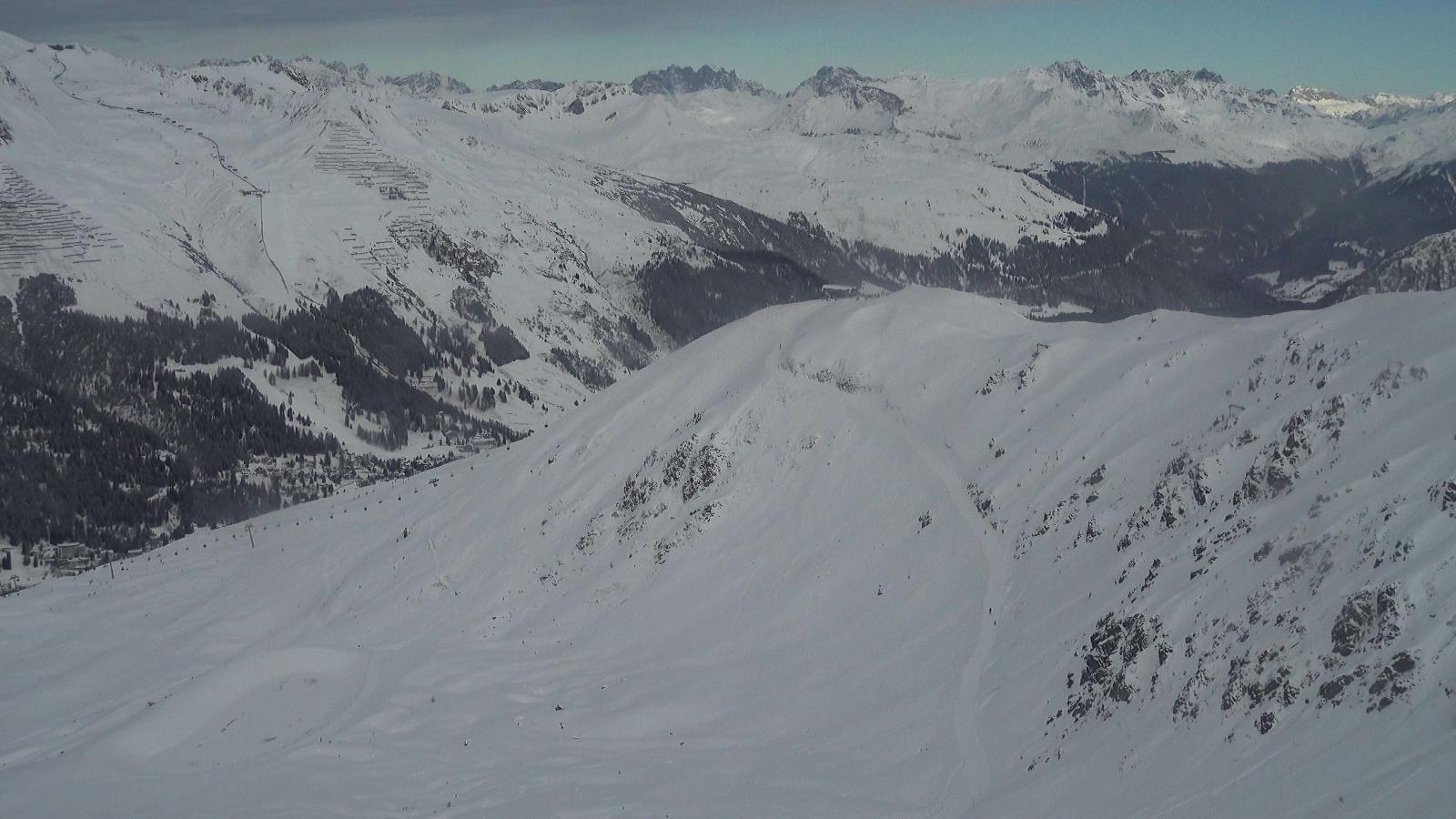 Webcam Davos Jakobshorn: Blick Brämabüel