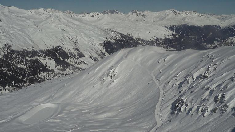 Webcam Davos Jakobshorn: Blick Brämabüel