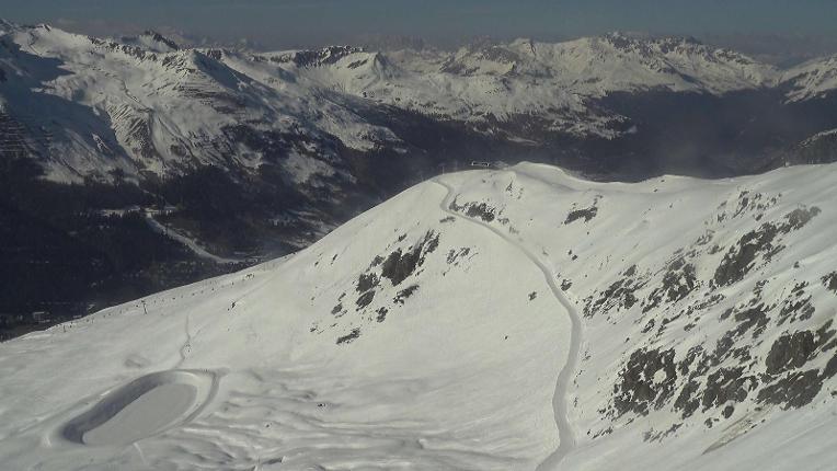 Webcam Davos Jakobshorn: Blick Brämabüel