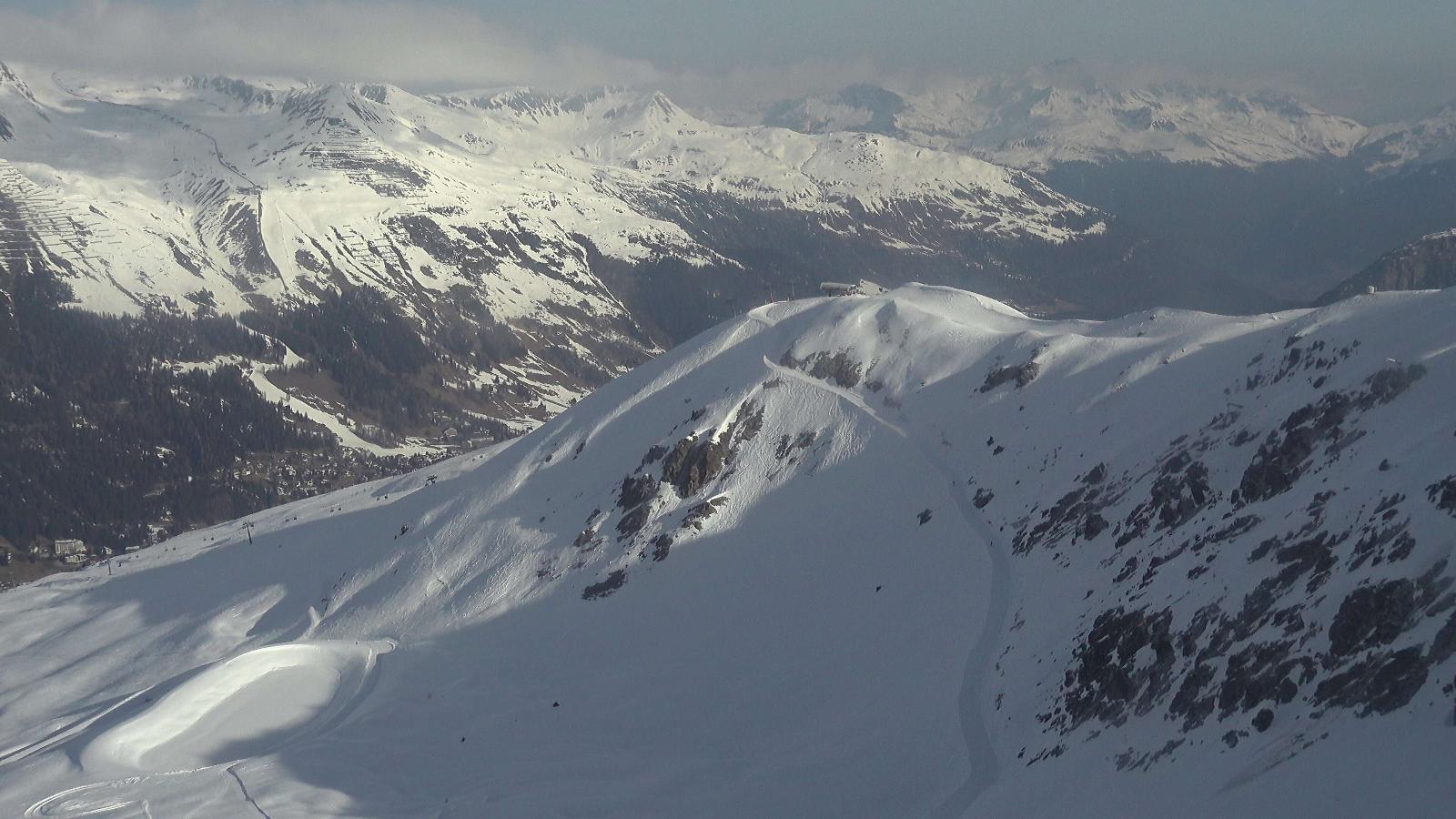 Webcam Davos Jakobshorn: Blick Brämabüel
