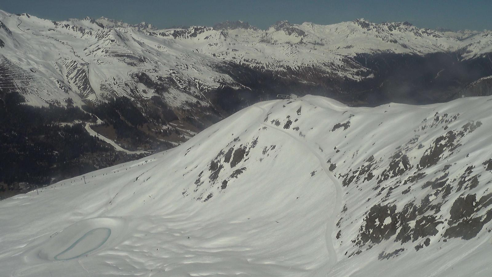 Webcam Davos Jakobshorn: Blick Brämabüel