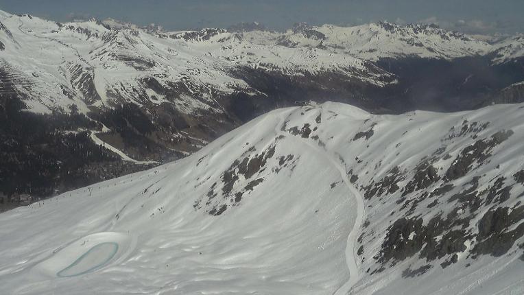 Webcam Davos Jakobshorn: Blick Brämabüel