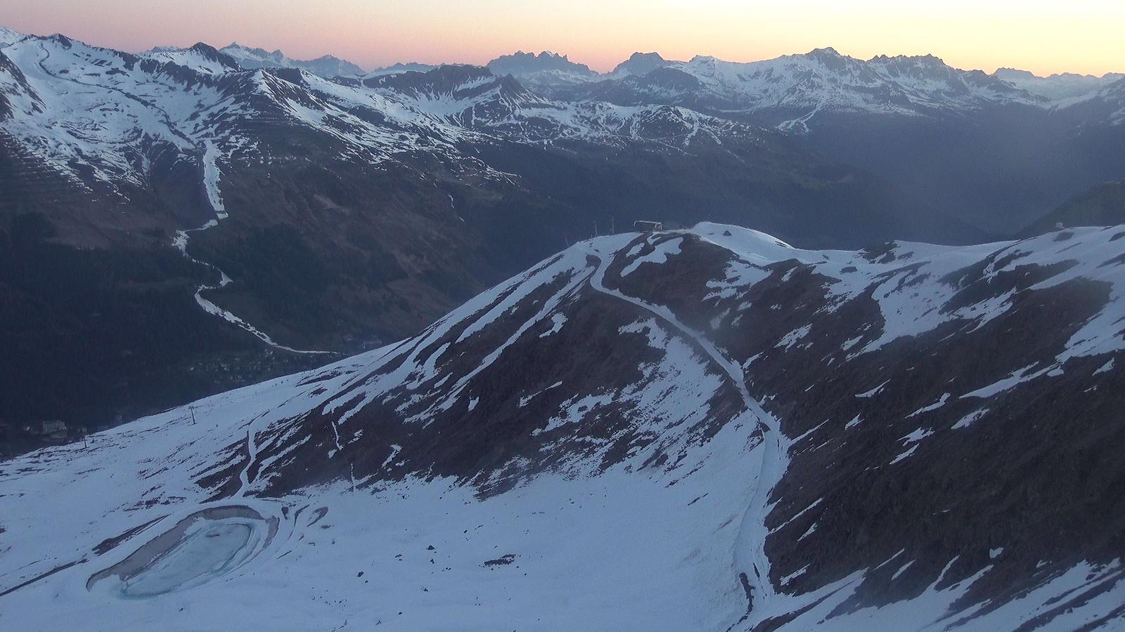 Webcam Davos Jakobshorn: Blick Brämabüel