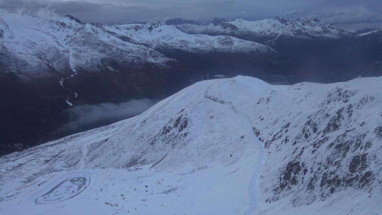 Webcam Davos Jakobshorn: Blick Brämabüel