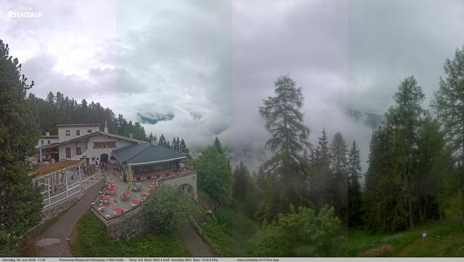 Webcam Davos Jakobshorn: Jschalp Richtung Schatzalp