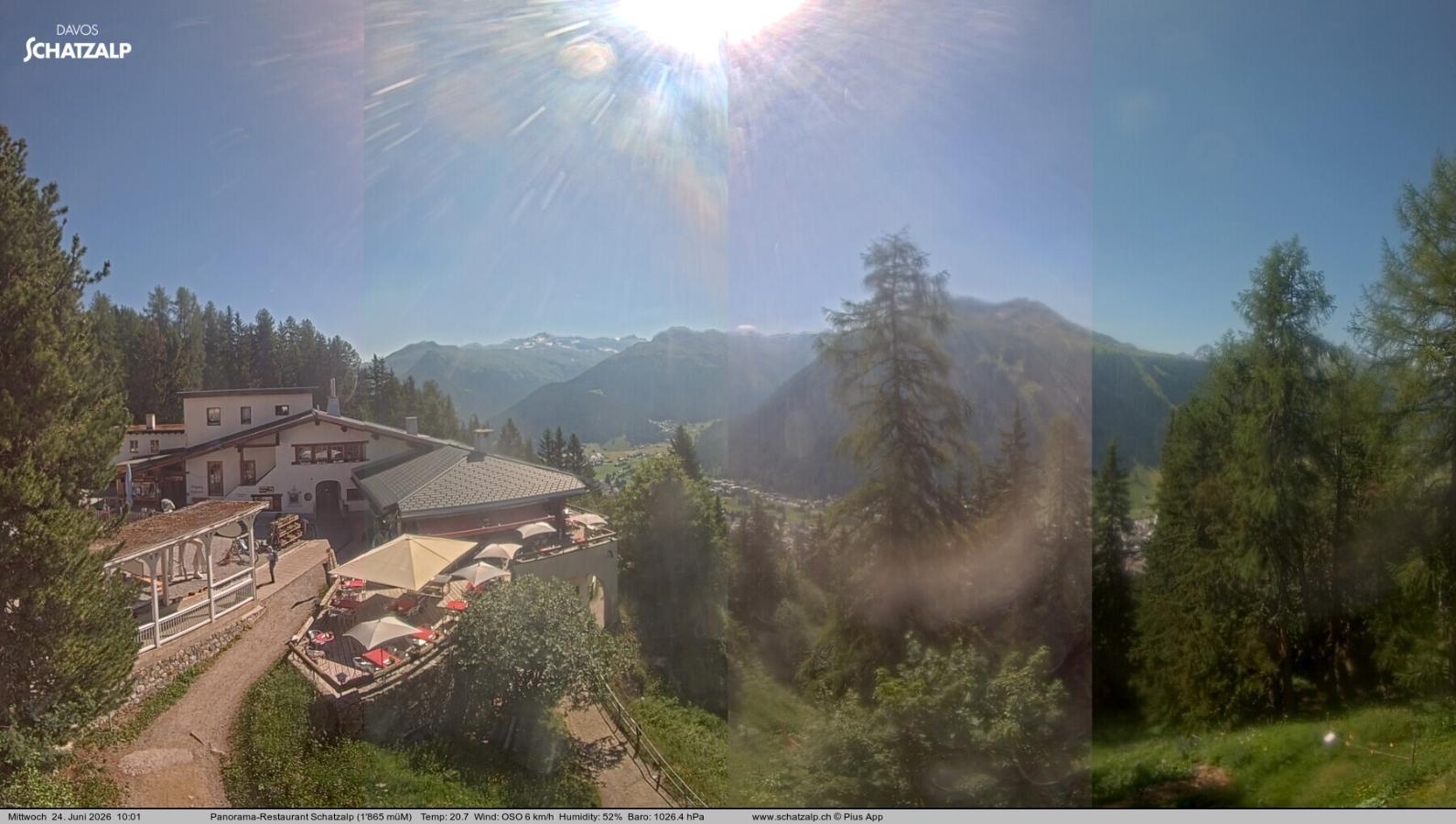 Webcam Davos Jakobshorn: Jschalp Richtung Schatzalp