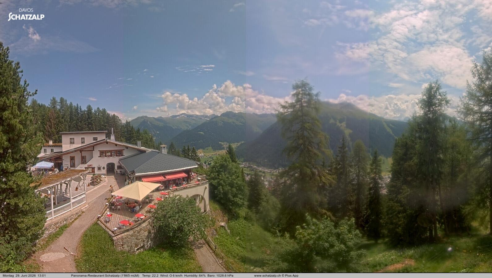 Webcam Davos Jakobshorn: Jschalp Richtung Schatzalp