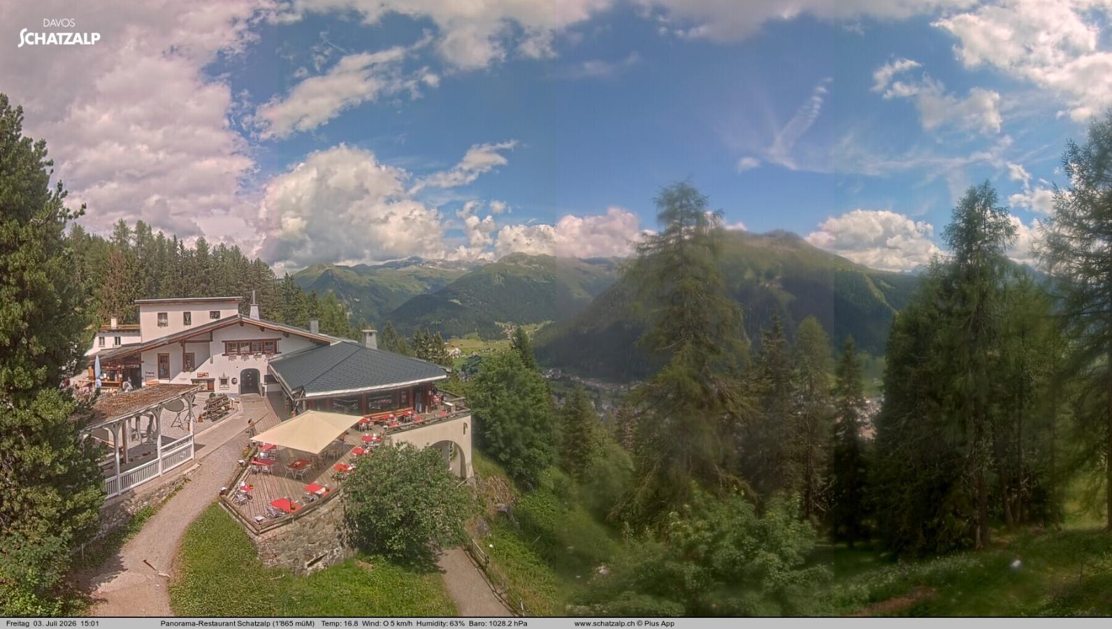 Webcam Davos Jakobshorn: Jschalp Richtung Schatzalp