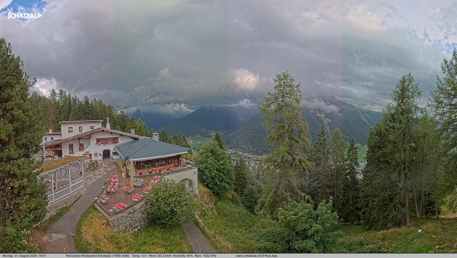 Webcam Davos Jakobshorn: Jschalp Richtung Schatzalp