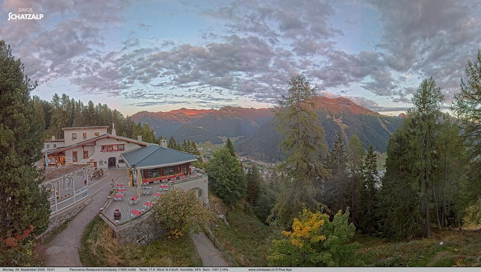 Webcam Davos Jakobshorn: Jschalp Richtung Schatzalp