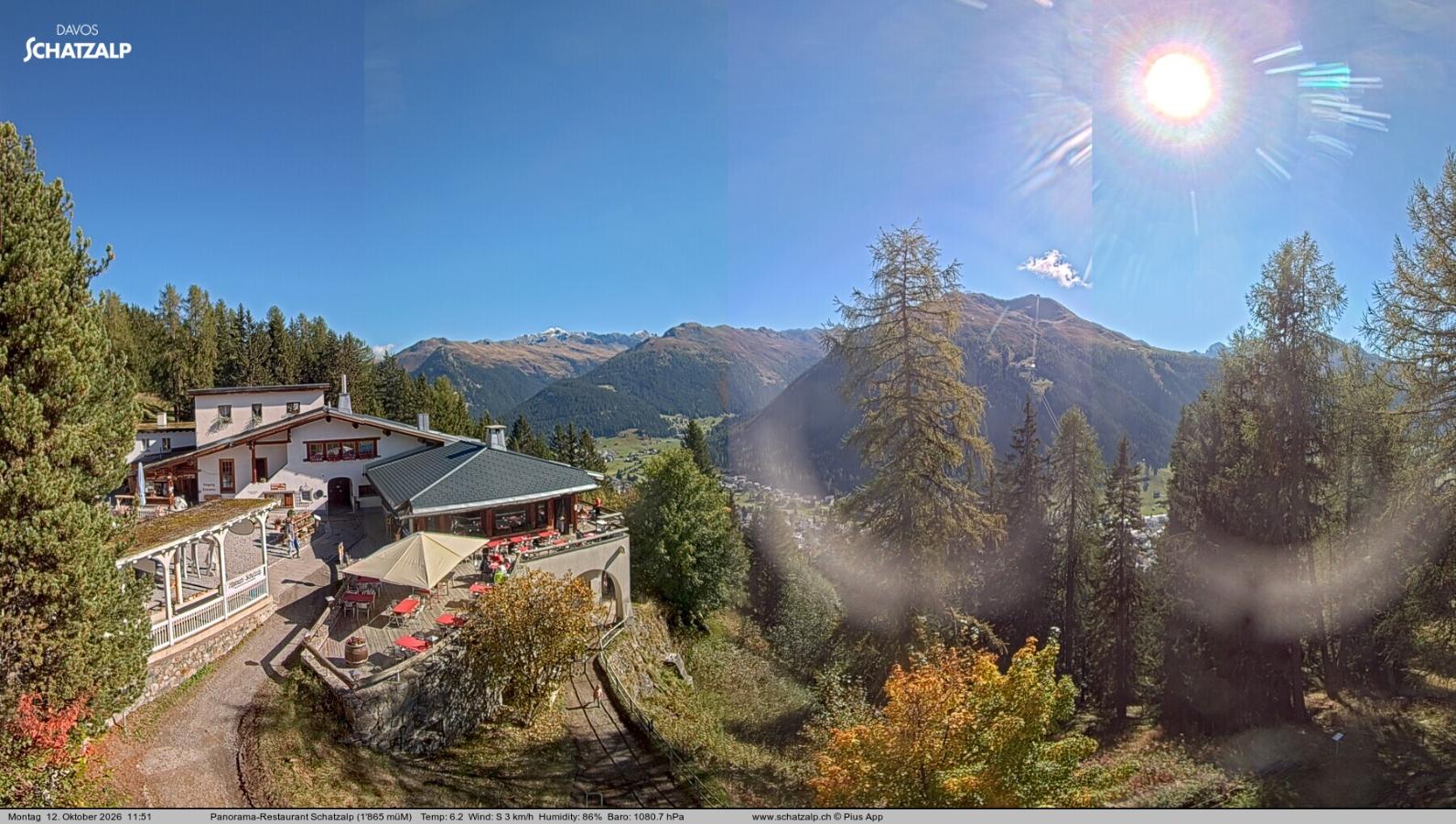 Webcam Davos Jakobshorn: Jschalp Richtung Schatzalp