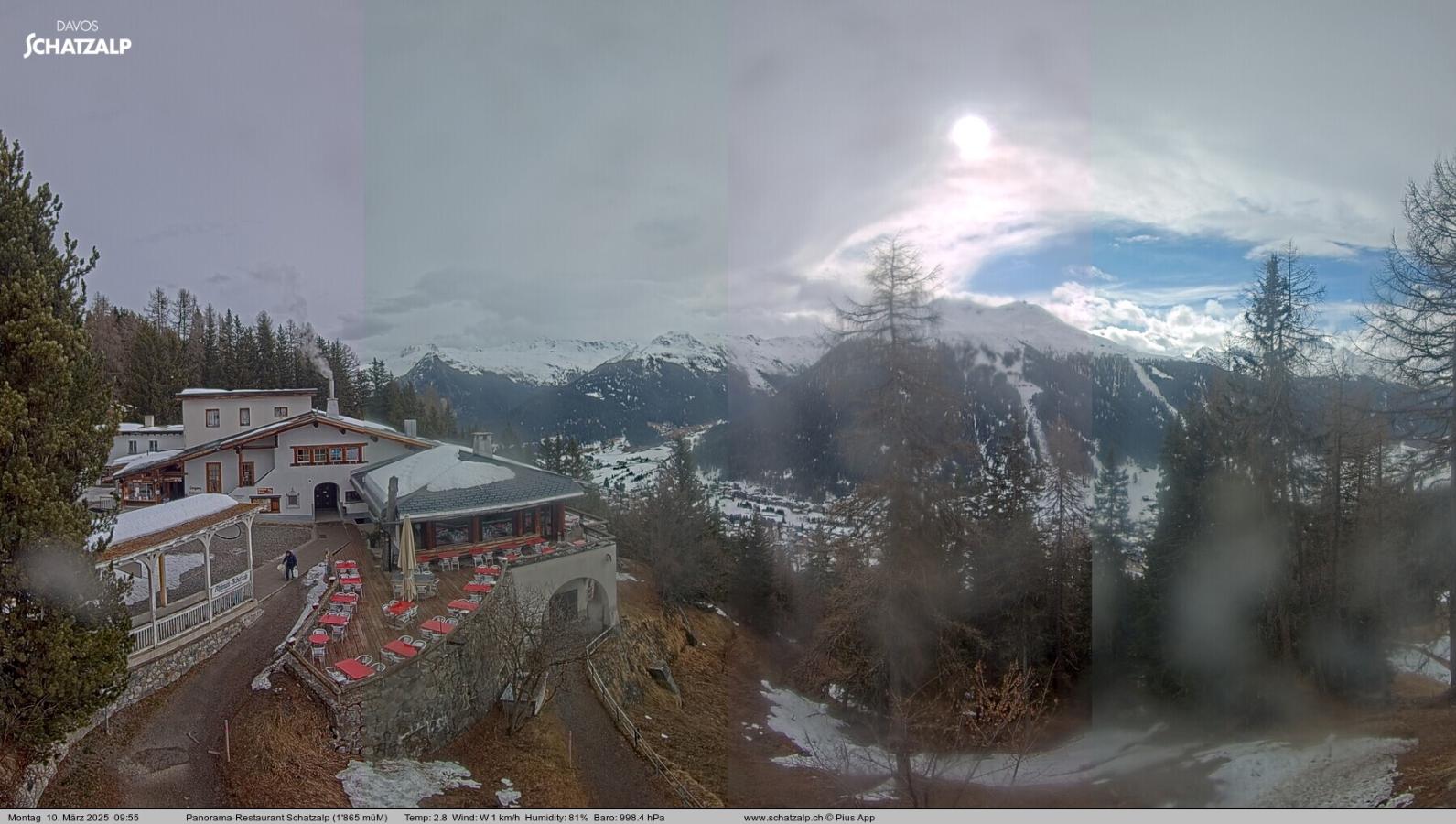 Webcam Davos Jakobshorn: Jschalp Richtung Schatzalp