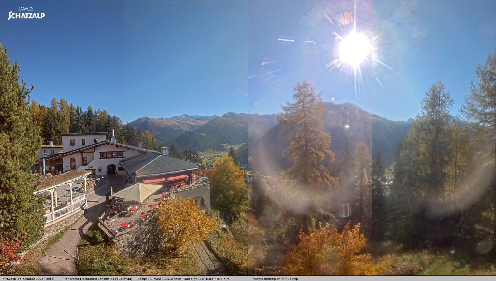 Webcam Davos Jakobshorn: Jschalp Richtung Schatzalp