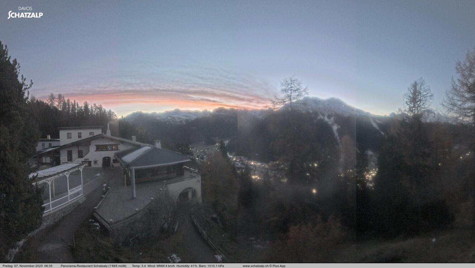 Webcam Davos Jakobshorn: Jschalp Richtung Schatzalp