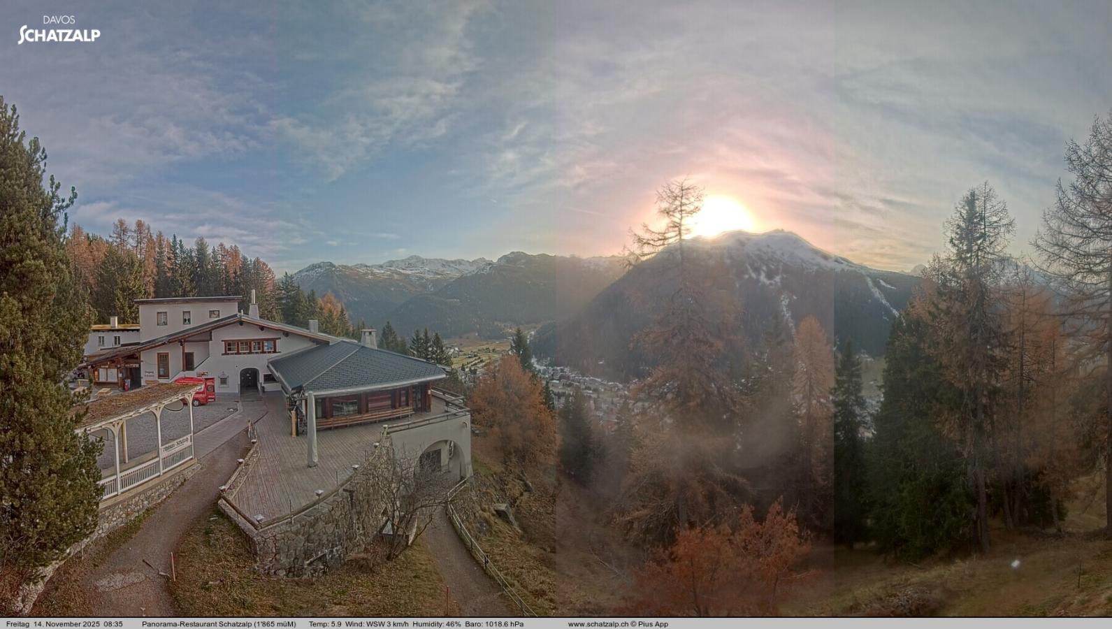 Webcam Davos Jakobshorn: Jschalp Richtung Schatzalp