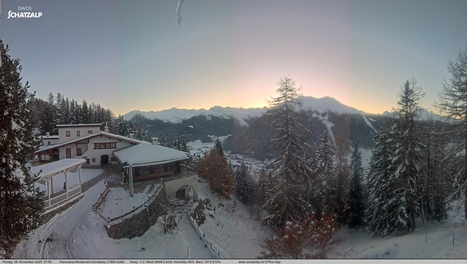 Webcam Davos Jakobshorn: Jschalp Richtung Schatzalp