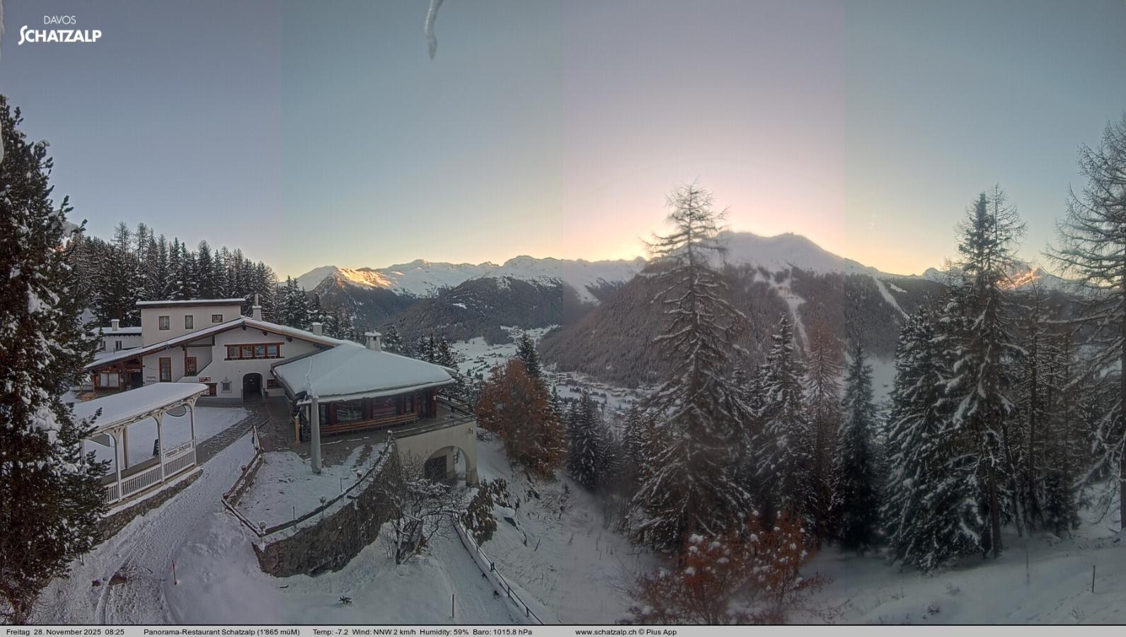 Webcam Davos Jakobshorn: Jschalp Richtung Schatzalp
