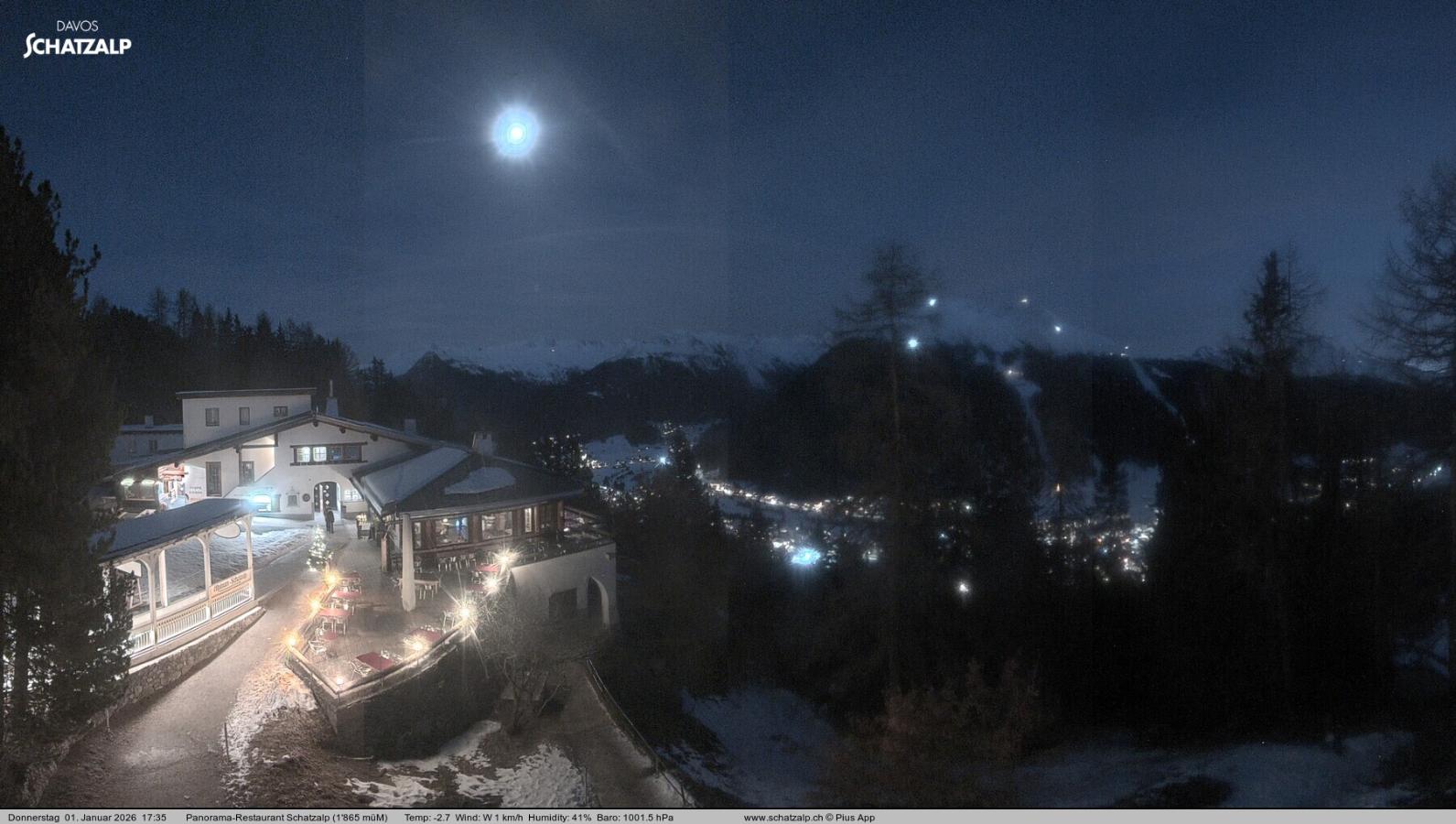 Webcam Davos Jakobshorn: Jschalp Richtung Schatzalp