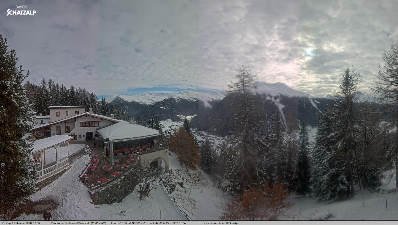 Webcam Davos Jakobshorn: Jschalp Richtung Schatzalp