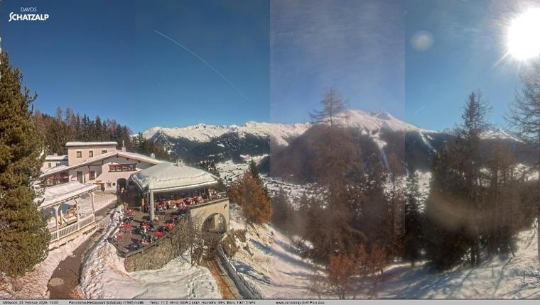 Webcam Davos Jakobshorn: Jschalp Richtung Schatzalp