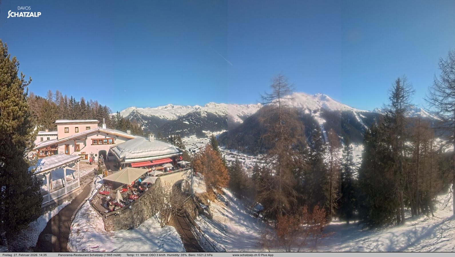 Webcam Davos Jakobshorn: Jschalp Richtung Schatzalp