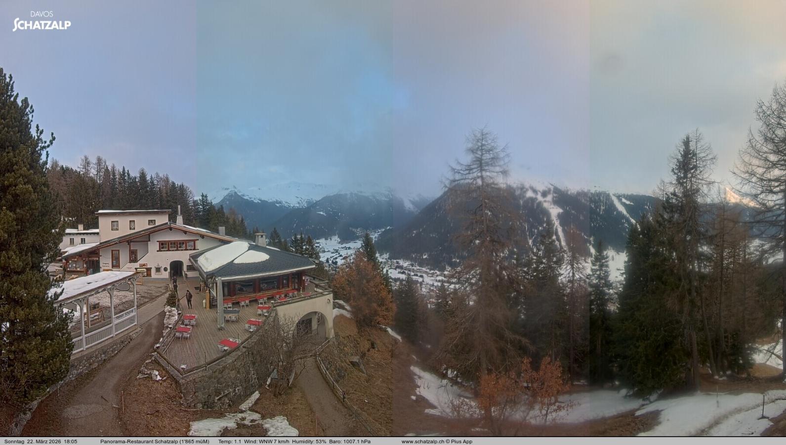 Webcam Davos Jakobshorn: Jschalp Richtung Schatzalp