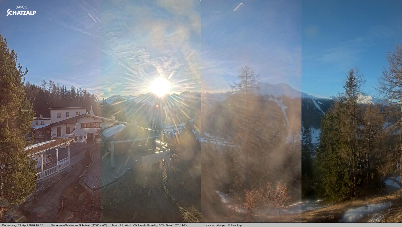 Webcam Davos Jakobshorn: Jschalp Richtung Schatzalp