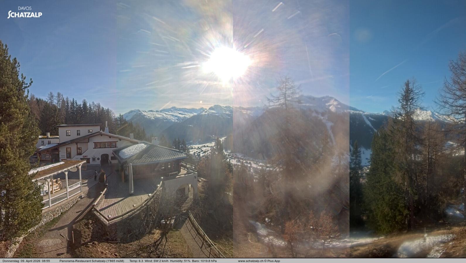 Webcam Davos Jakobshorn: Jschalp Richtung Schatzalp